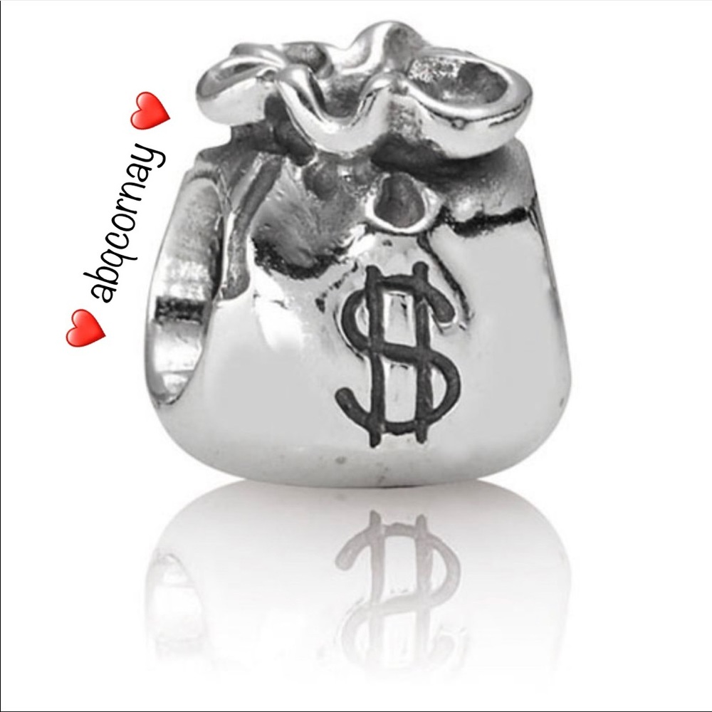EUC Pandora 790332 Sterling Silver Money Bag Bead/Charm - Retired! - Picture 1 of 6